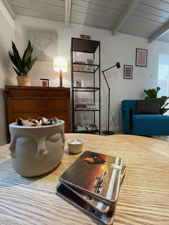 Posezení v ubytování Fotel home