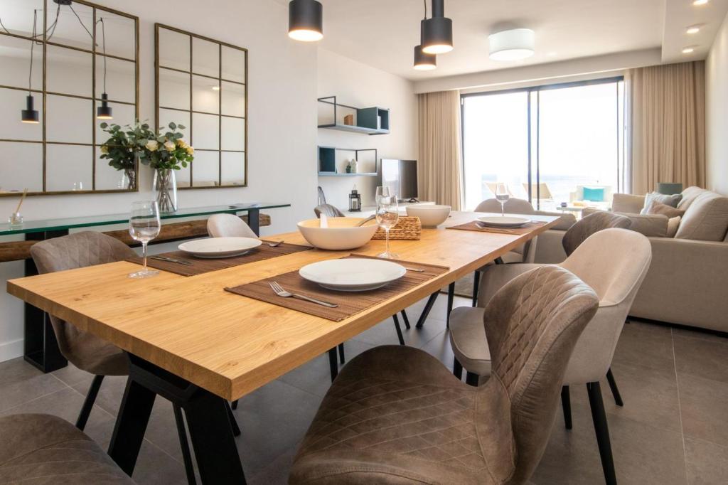 Posezení v ubytování Luxury apartment stunning seaview BS 3104