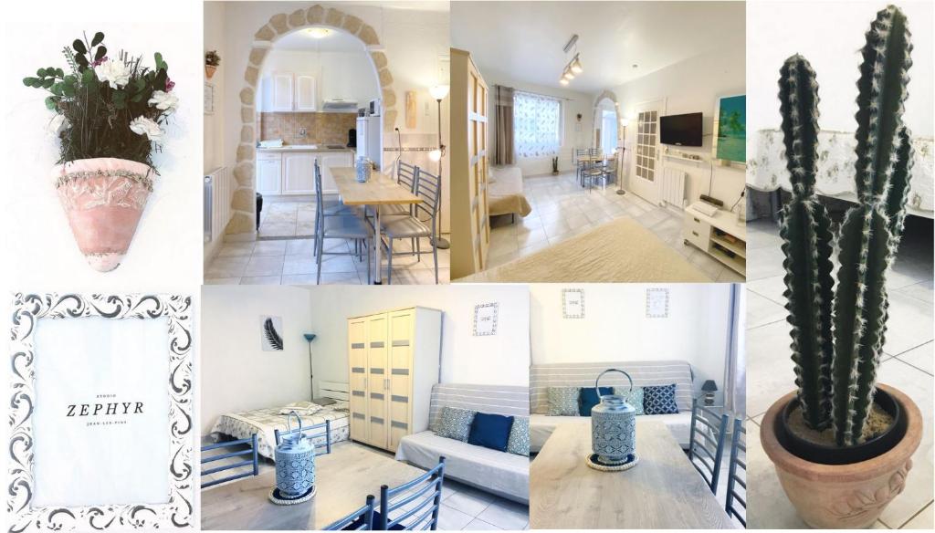 Kuchyň nebo kuchyňský kout v ubytování Appartement 32m2 Juan les Pins 350 m plage climatisé WIFI centre