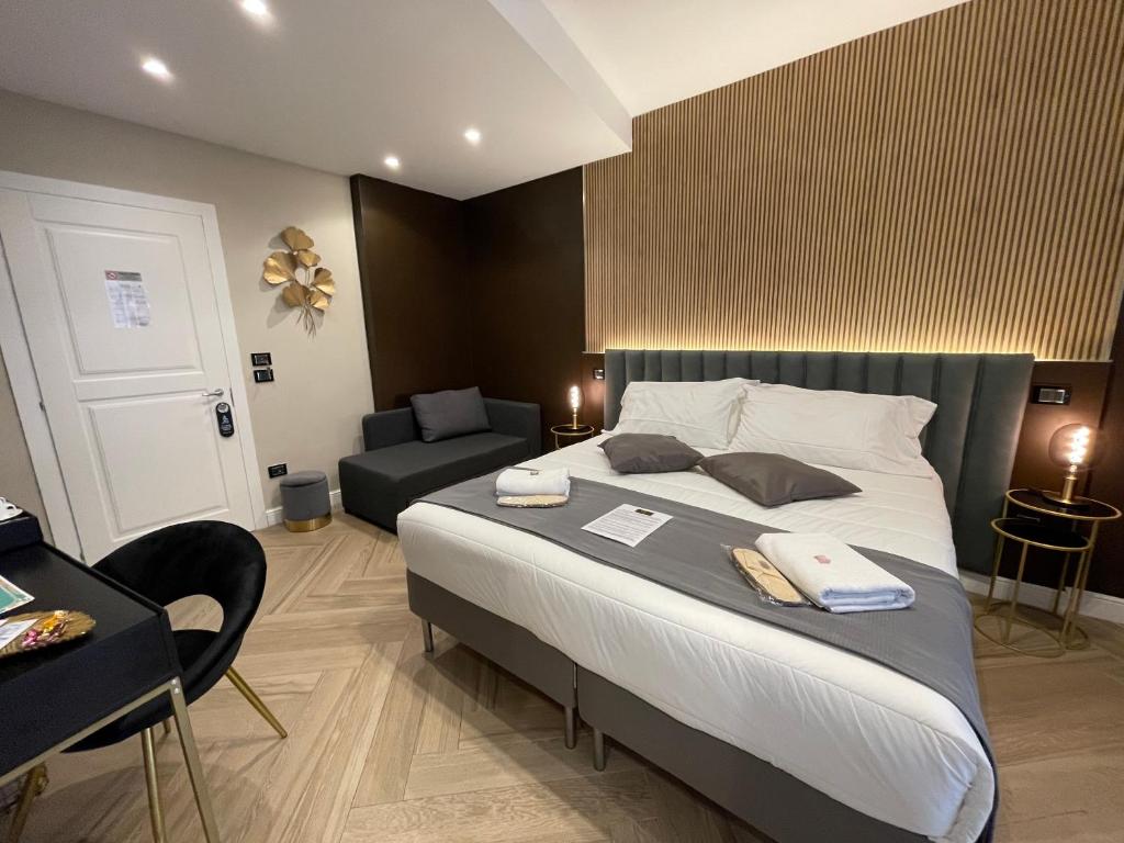 Postel nebo postele na pokoji v ubytování Pompeii Central Home