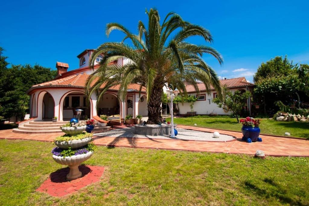 Vonkajšia záhrada v ubytovaní Villa Vallis Aurea for max 10 Persons with pool Kukci Poreč
