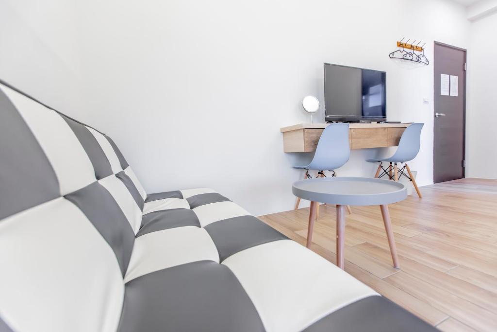 TV a/nebo společenská místnost v ubytování WOW Penghu Homestay