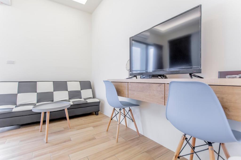 TV a/nebo společenská místnost v ubytování WOW Penghu Homestay