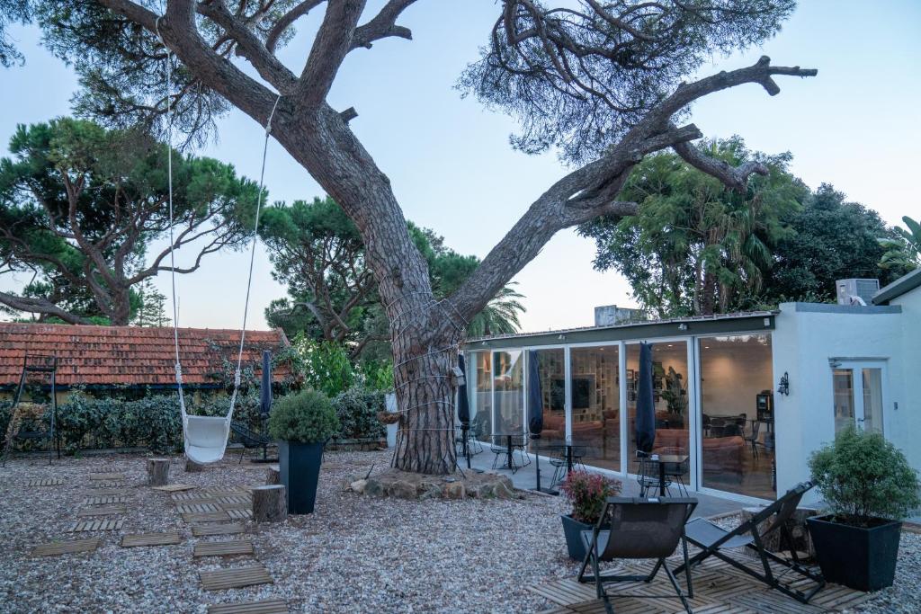 a house with a large tree in the yard at A House in Estoril - Adults Only in Estoril