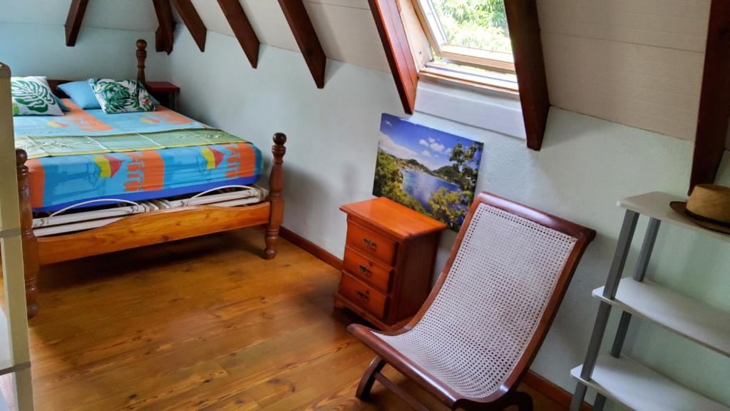Postel nebo postele na pokoji v ubytování Appartement Les Bougainvilliers Vue Mer