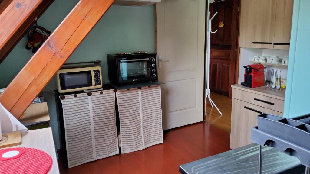 Kuchyň nebo kuchyňský kout v ubytování Appartement Les Bougainvilliers Vue Mer