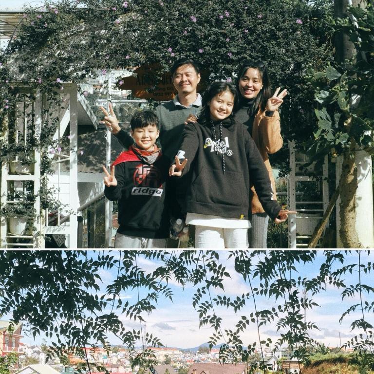 Rodina v ubytování An Garden Dalat