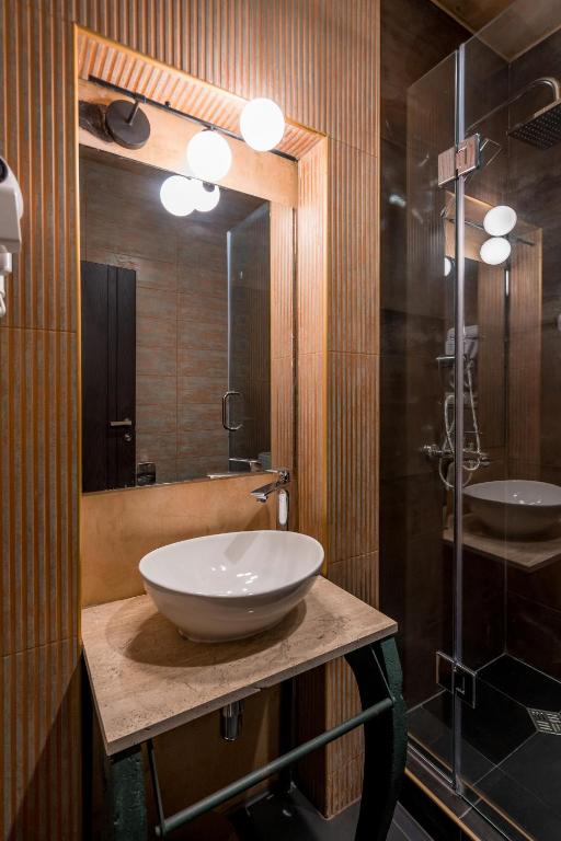 Koupelna v ubytování Boutique Kosher Hotel Tourfa