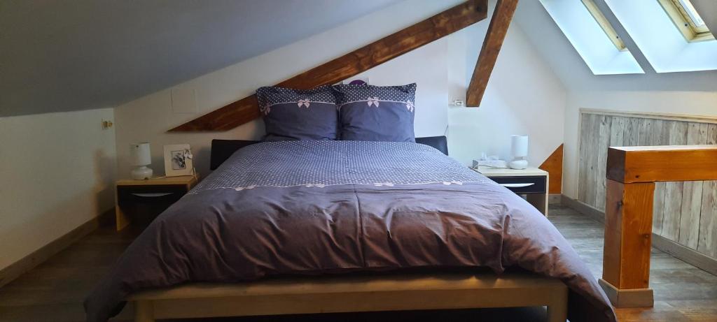 Postel nebo postele na pokoji v ubytování Oasis d'Alsace