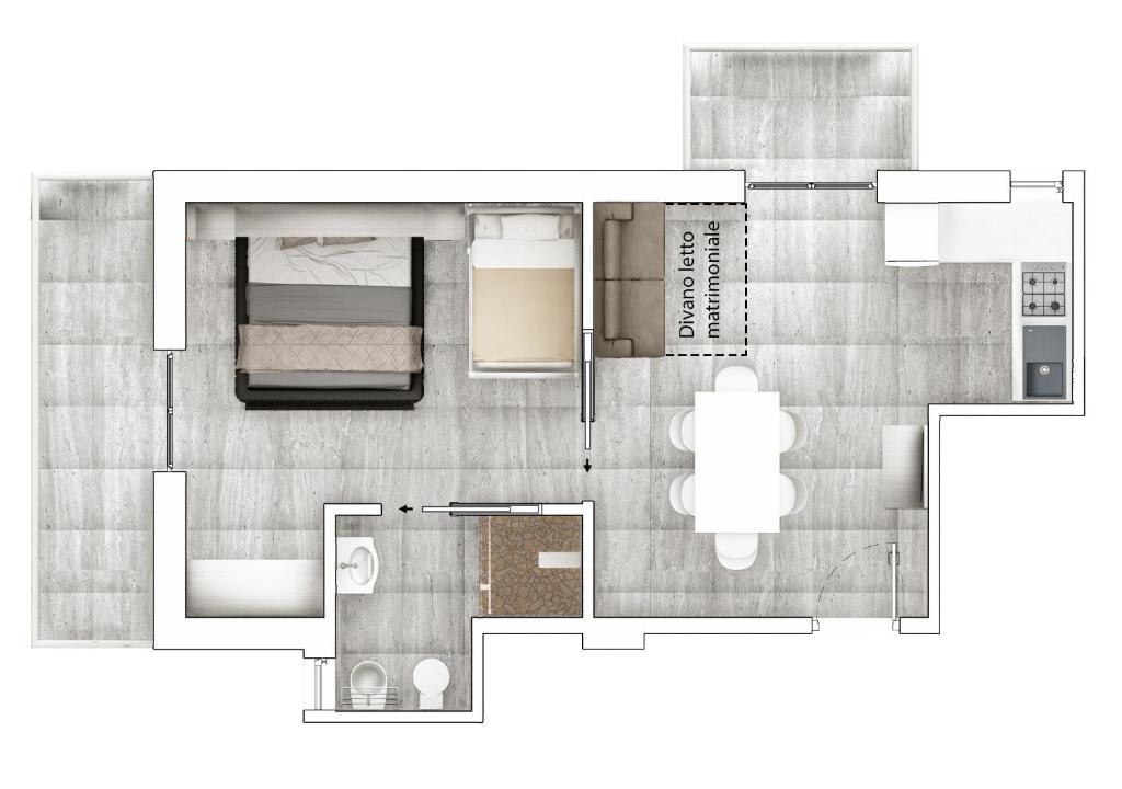 Půdorys ubytování Hotel Riz