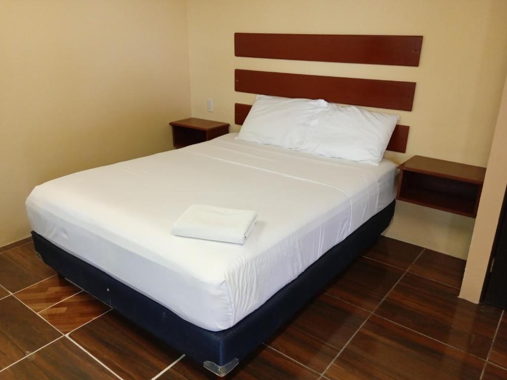 Postel nebo postele na pokoji v ubytování Bugambilia Campeche