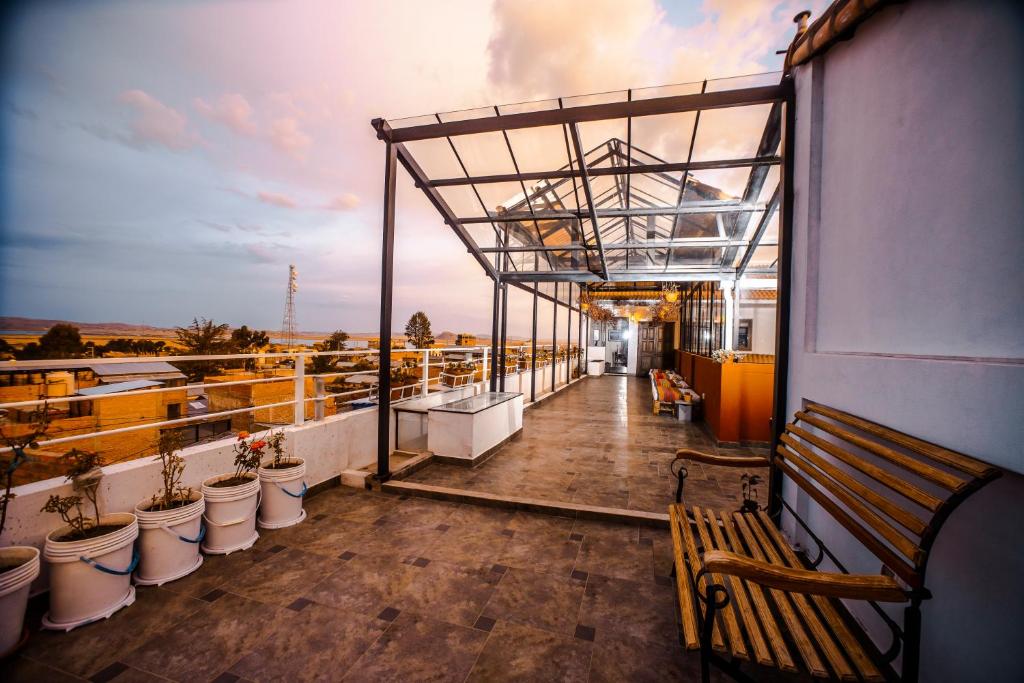 Balkón nebo terasa v ubytování Katari Atojja Puno Hotel