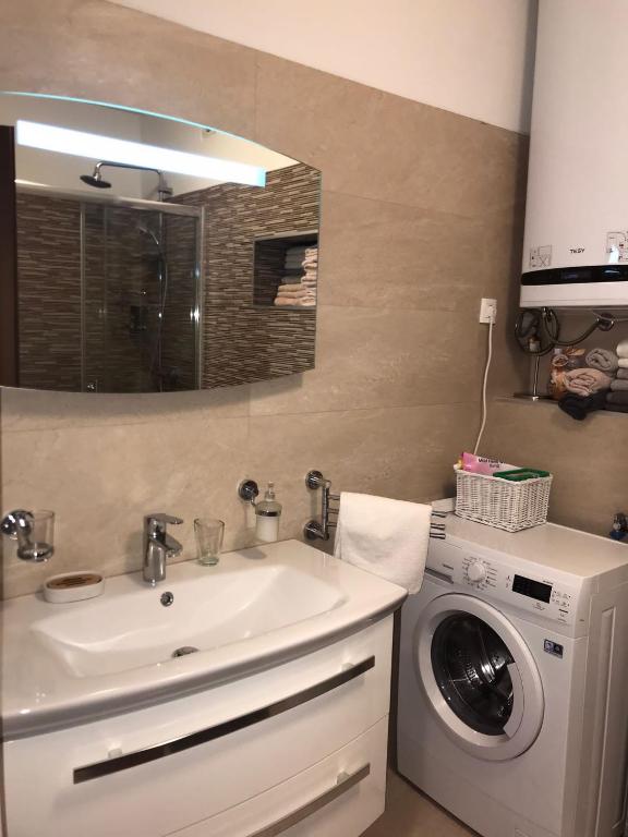 Koupelna v ubytování Apartment Bucka