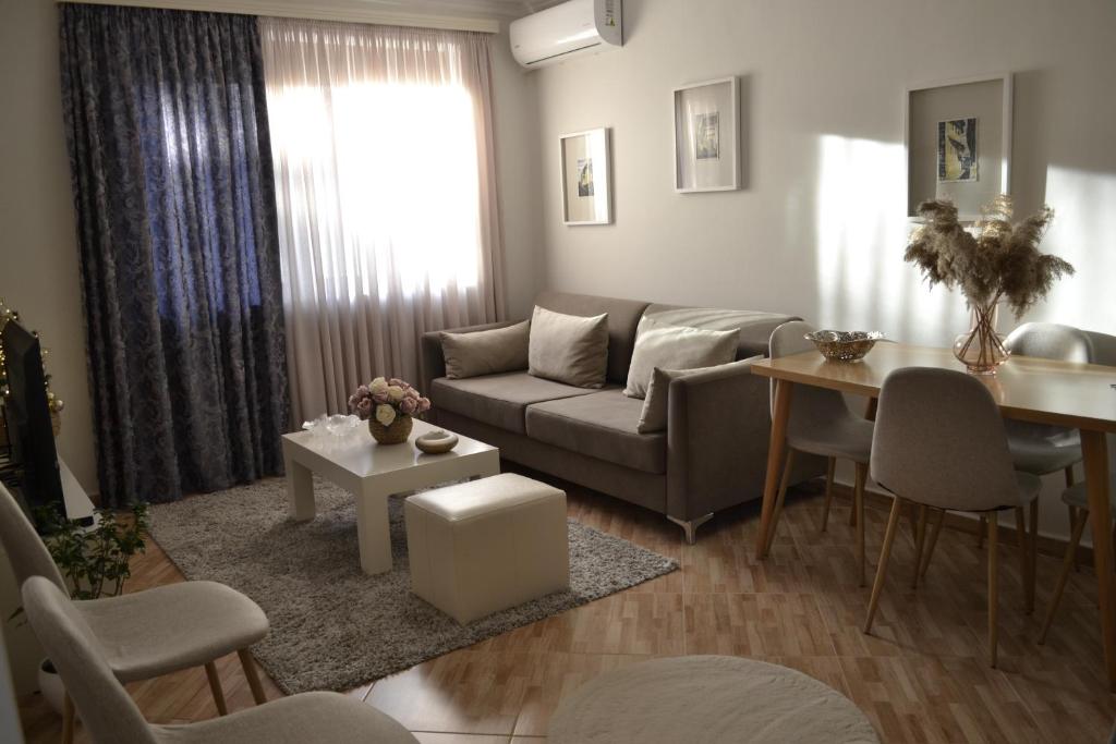 Posezení v ubytování Aria Apartment
