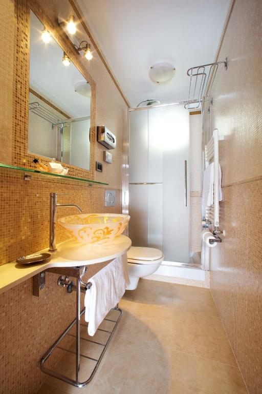 Koupelna v ubytování Hotel Al Piave
