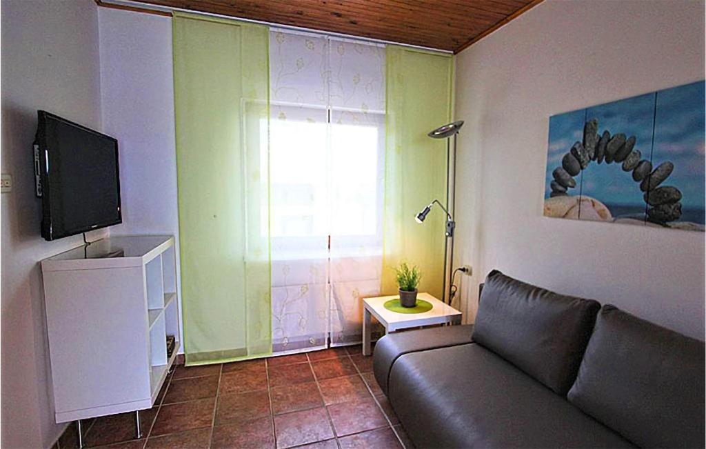 Televízia a/alebo spoločenská miestnosť v ubytovaní Lovely Apartment In Ribarica With Wifi