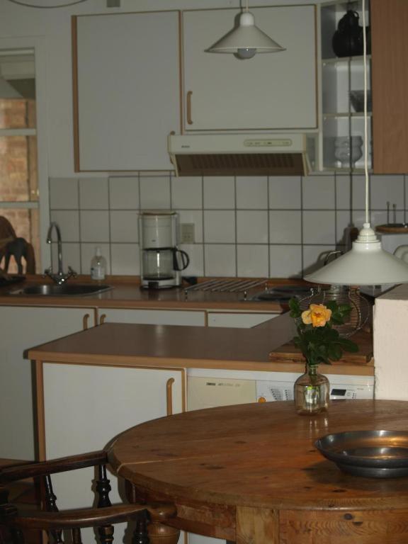 Kuchyň nebo kuchyňský kout v ubytování Fadeburet på Skibstedgaard
