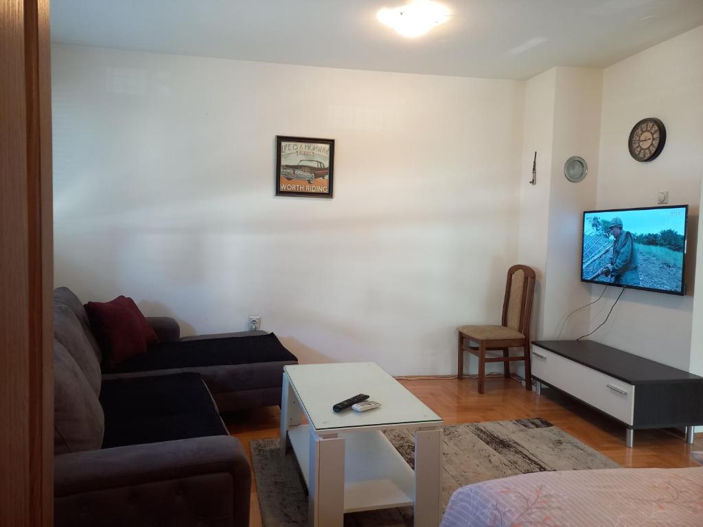 TV i/ili multimedijalni sistem u objektu Apartman Stepa