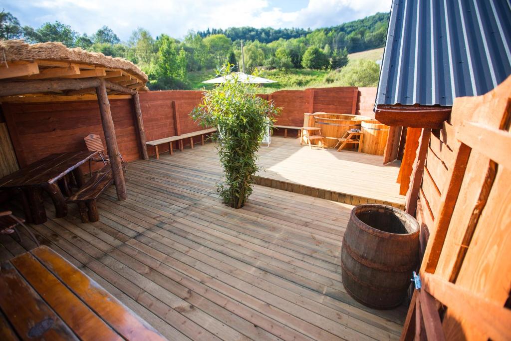 Balkón nebo terasa v ubytování Solny - Resort w Bieszczadach