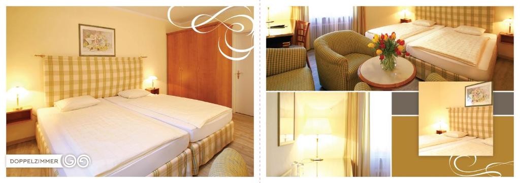 Una cama o camas en una habitación de Hotel Garni Golf