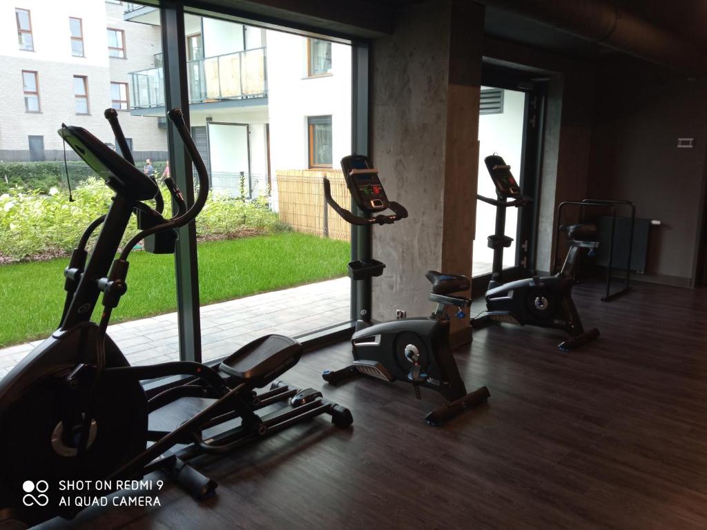 Posilňovňa alebo fitness centrum v ubytovaní Nadmorski Apartament Dream w Gdańsku