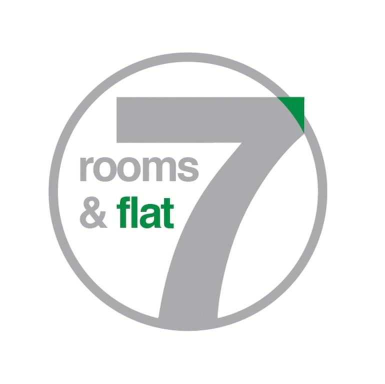 un círculo con las palabras habitaciones y flit en Seven Rooms en San Benedetto del Tronto