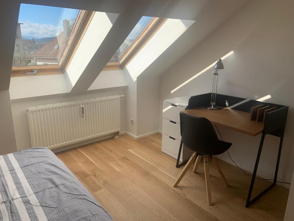 Postel nebo postele na pokoji v ubytování Apartment Wendelsteinblick