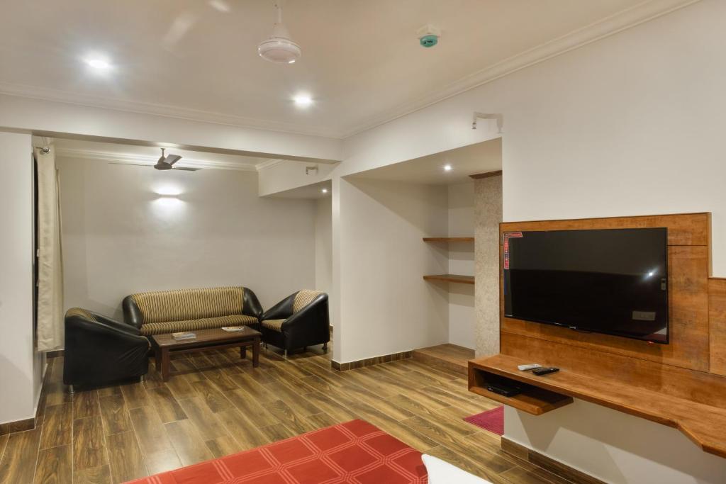 TV a/nebo společenská místnost v ubytování Hotel Opal