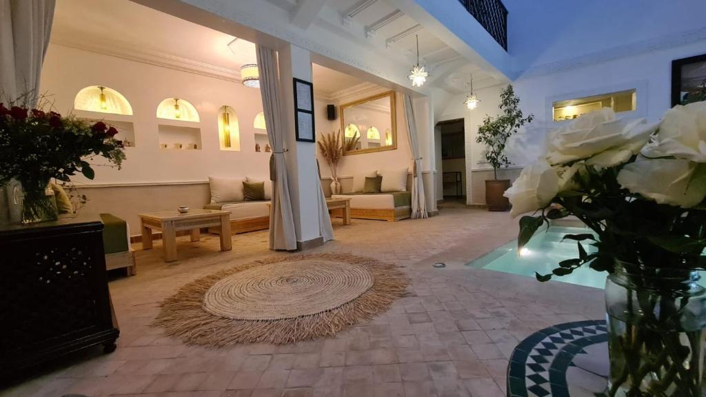Posezení v ubytování Riad Alizé