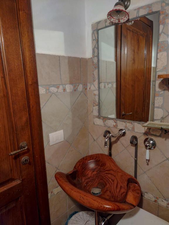 Koupelna v ubytování Agriturismo Le Faeta