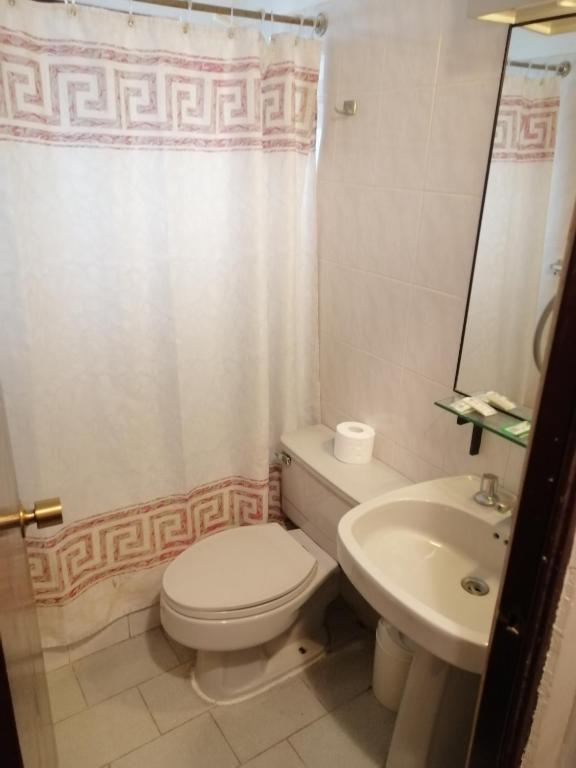 Koupelna v ubytování Hotel Cantamar