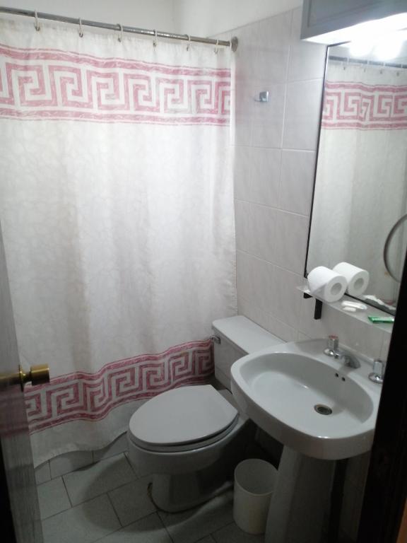 Koupelna v ubytování Hotel Cantamar