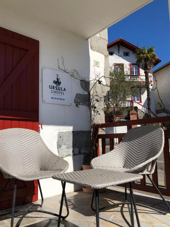 Balkón nebo terasa v ubytování Hôtel Ursula