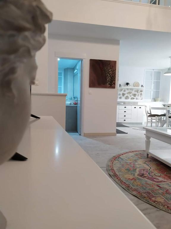 Kuchyň nebo kuchyňský kout v ubytování Kalymnos Gallery
