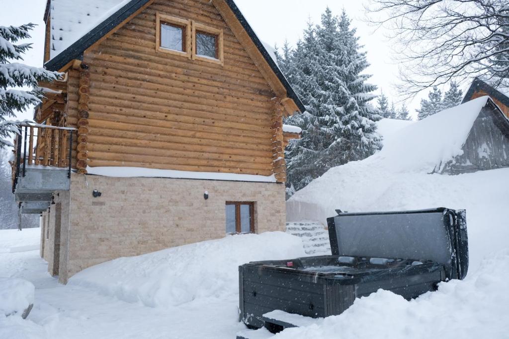 Drvena Kuca RUŽA tokom zime