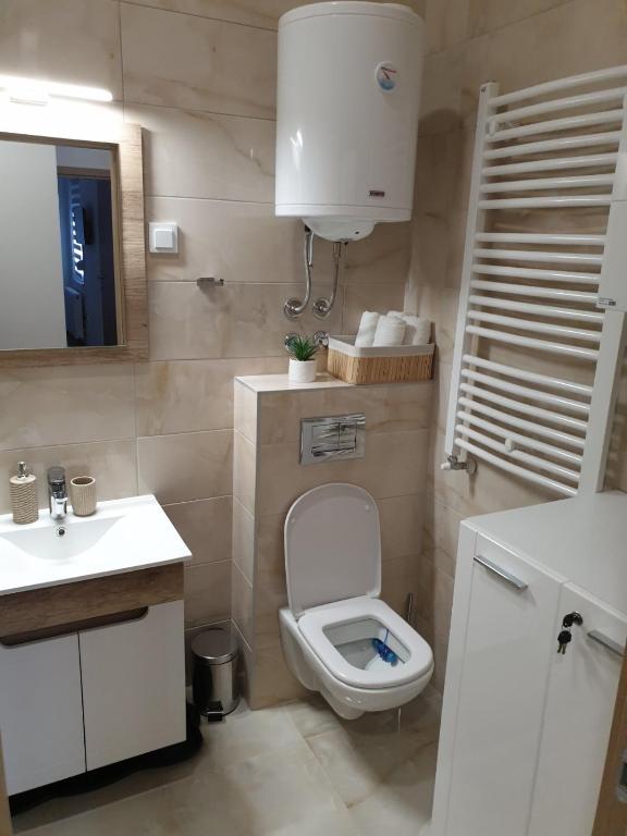 Koupelna v ubytování Apartman Magija