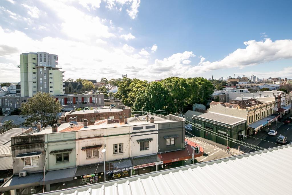 an aerial view of a city with buildings at The Urban Newtown in Sydney