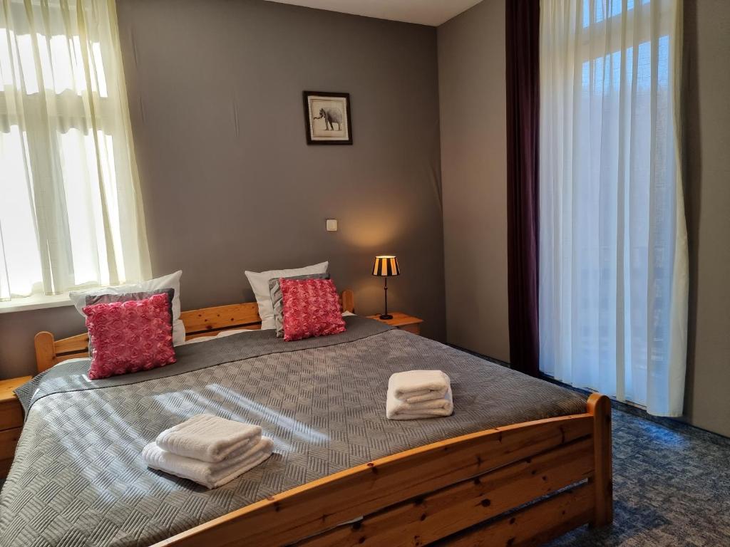 Postel nebo postele na pokoji v ubytování Hotel Zur Luppbode