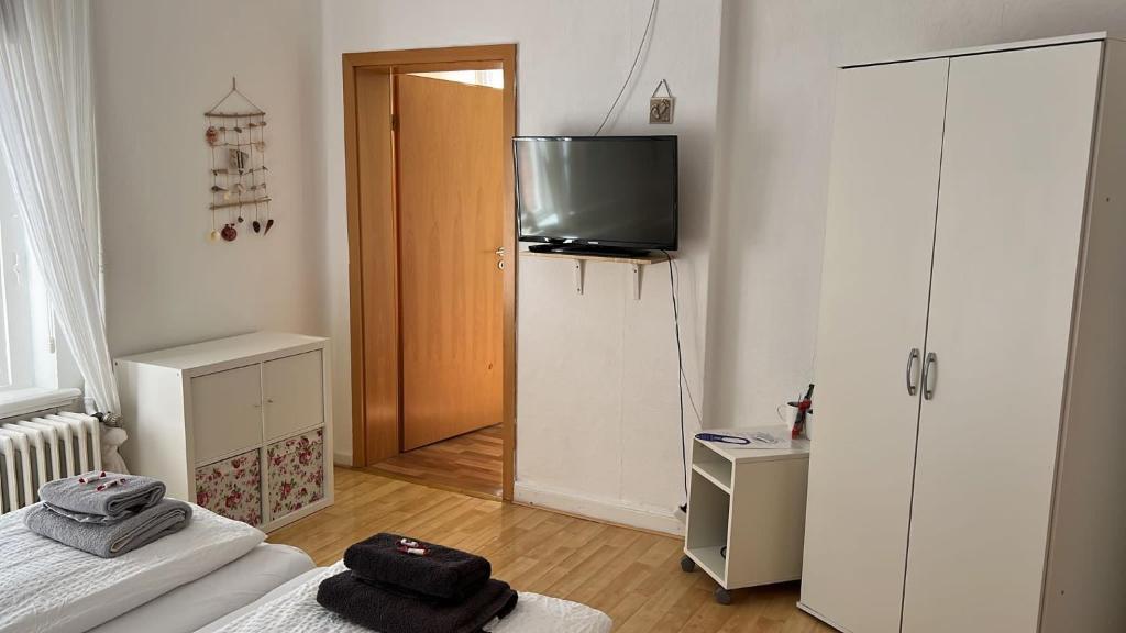 TV a/nebo společenská místnost v ubytování Pension Souchon