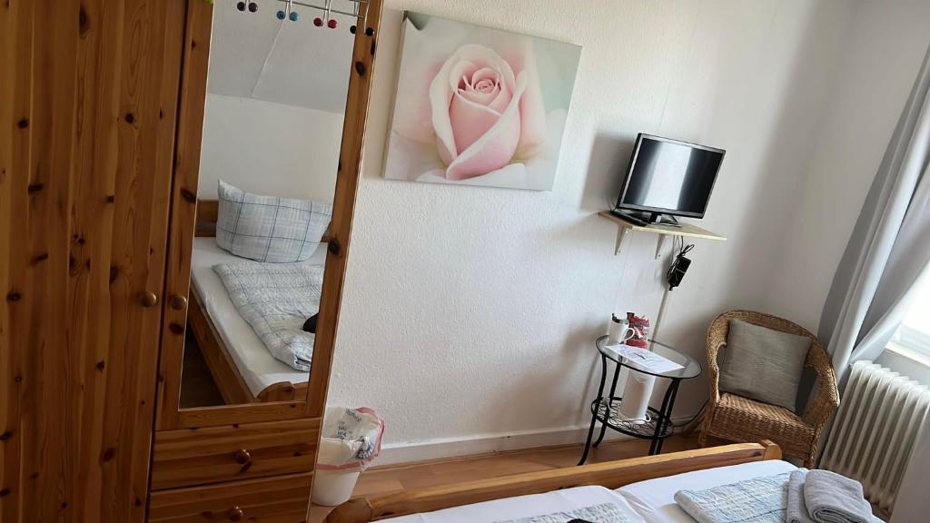 Postel nebo postele na pokoji v ubytování Pension Souchon