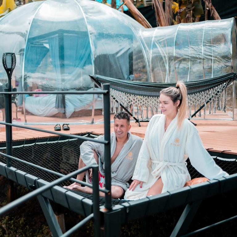 Majutusasutuse Chamí Glamping külastajad