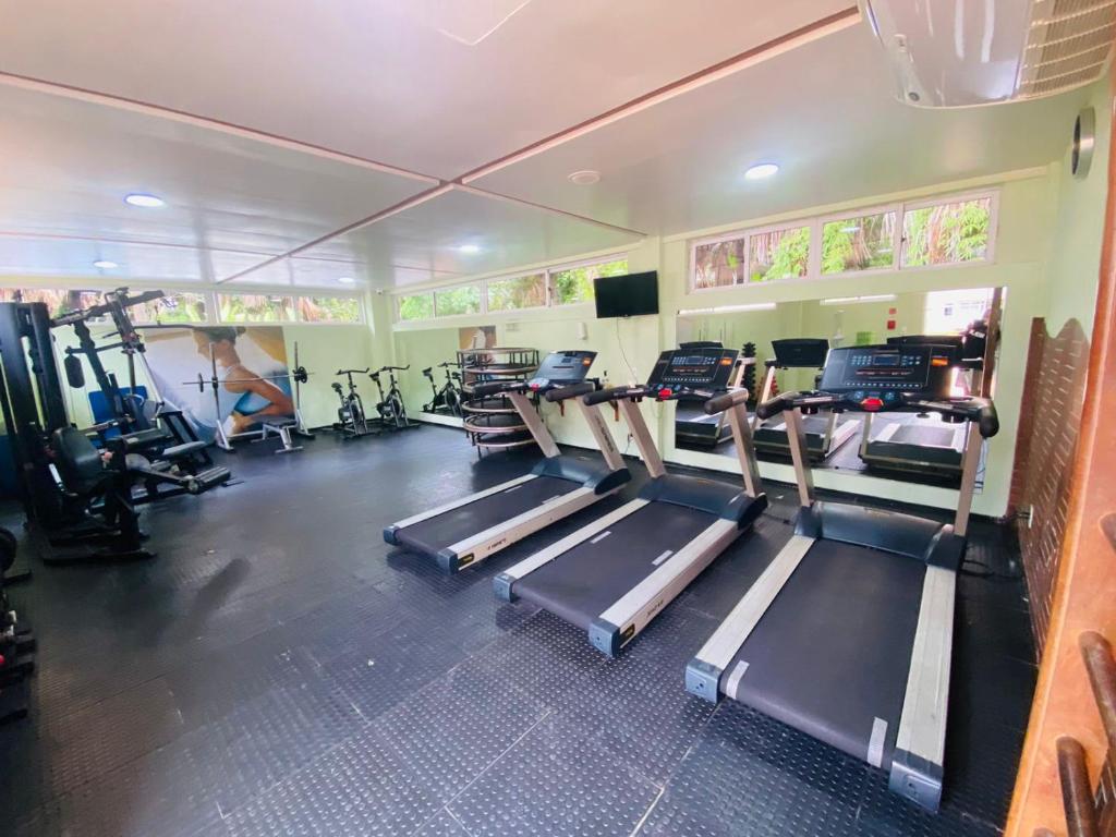 Fitness centrum a/nebo fitness zařízení v ubytování Gran Lençóis Flat Residence