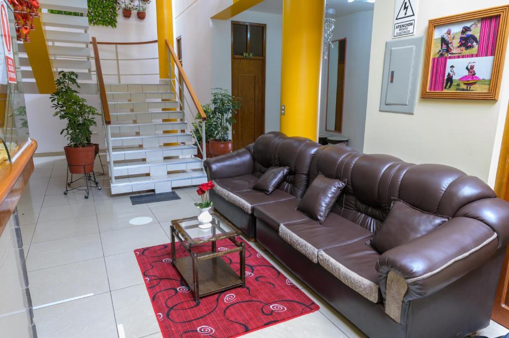 Posezení v ubytování Hostel Sol Andina Inn