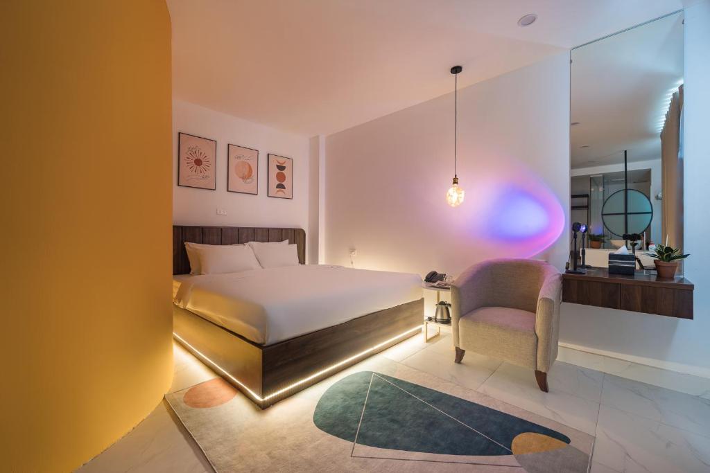 Postel nebo postele na pokoji v ubytování C o r o n a Hanoi House