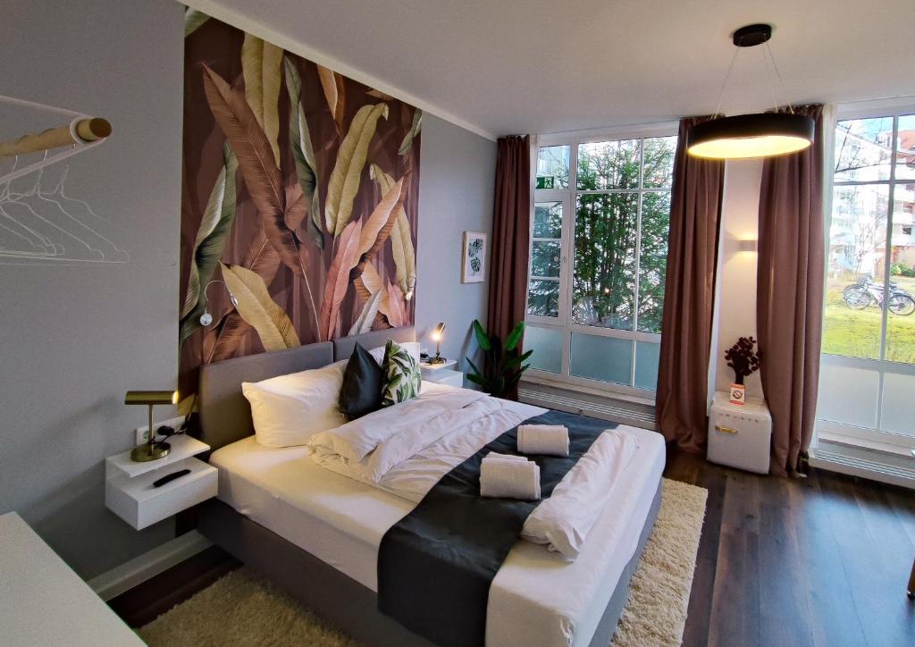 Χώρος καθιστικού στο HOMELY STAY Studio 7 - Elegant Self-Check-In Studio for Urban Travelers - 15 min from Oktoberfest