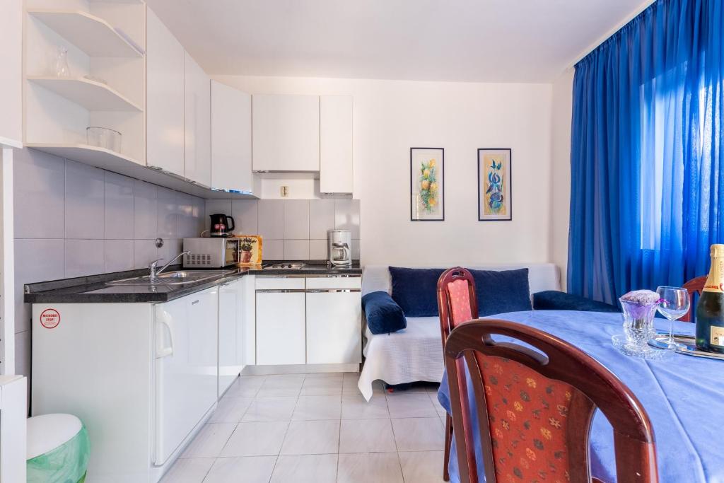Kuchyň nebo kuchyňský kout v ubytování Apartments Zdena