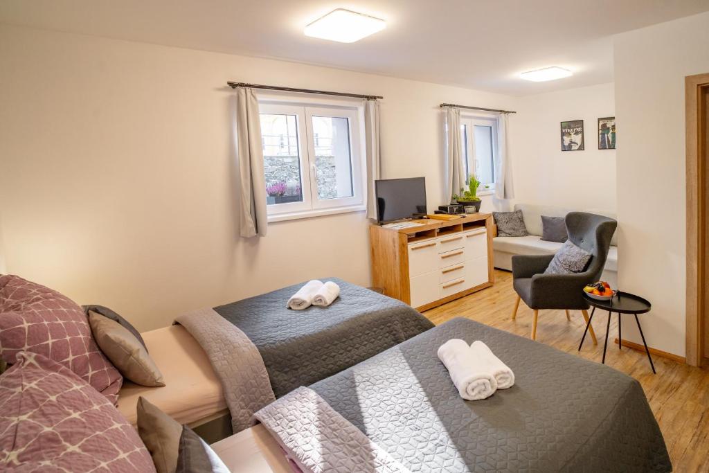 Posezení v ubytování Hotel Smrž