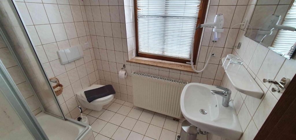 Koupelna v ubytování Alte Post zu Stetzsch