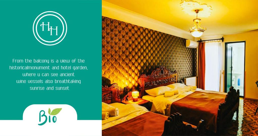 Postel nebo postele na pokoji v ubytování Hotel History