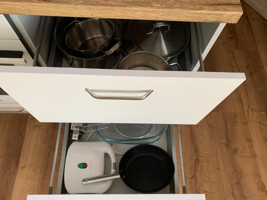 Kuchyň nebo kuchyňský kout v ubytování Apartmány na Plešivci